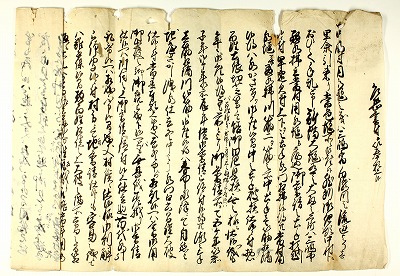 「乍恐書付ヲ以奉願上候（手乱堰破損ニ付普請願）」寛政10年