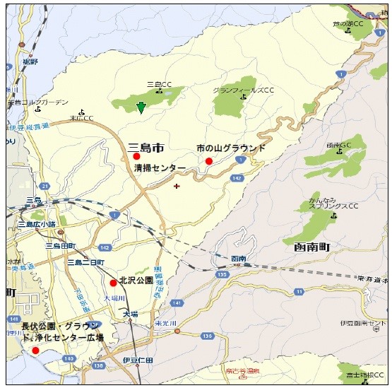 仮置場予定地地図