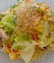 春キャベツとたけのこのそうめんチャンプルー