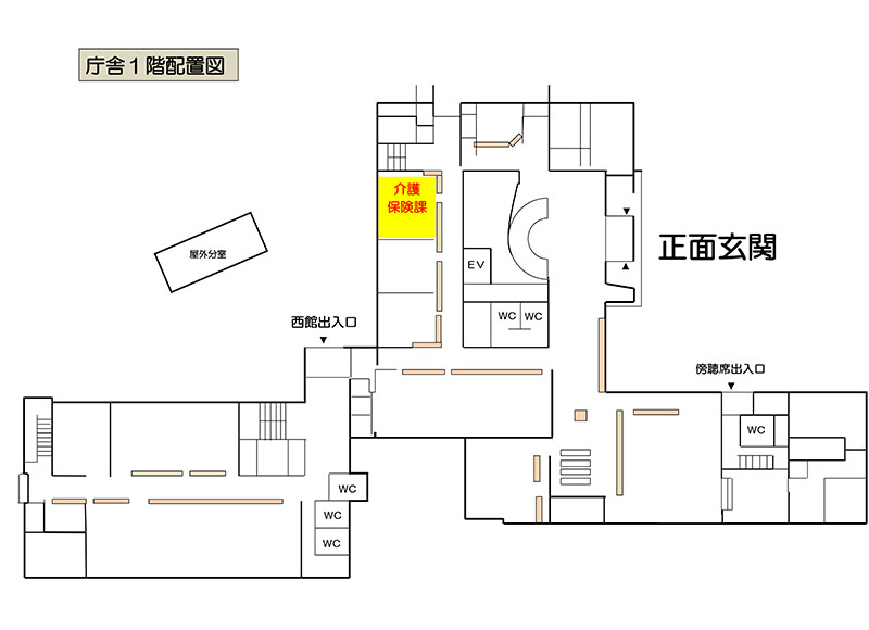 介護保険課の案内図