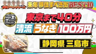 三島市が移住すべき街全国2位