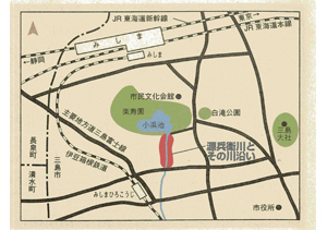 源兵衛川の地図