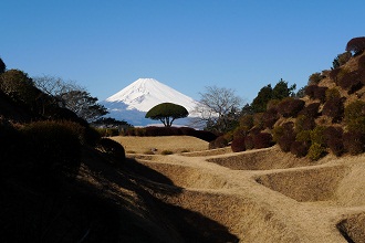 障子掘と富士山