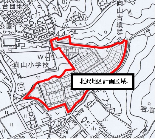 北沢地区計画区域図