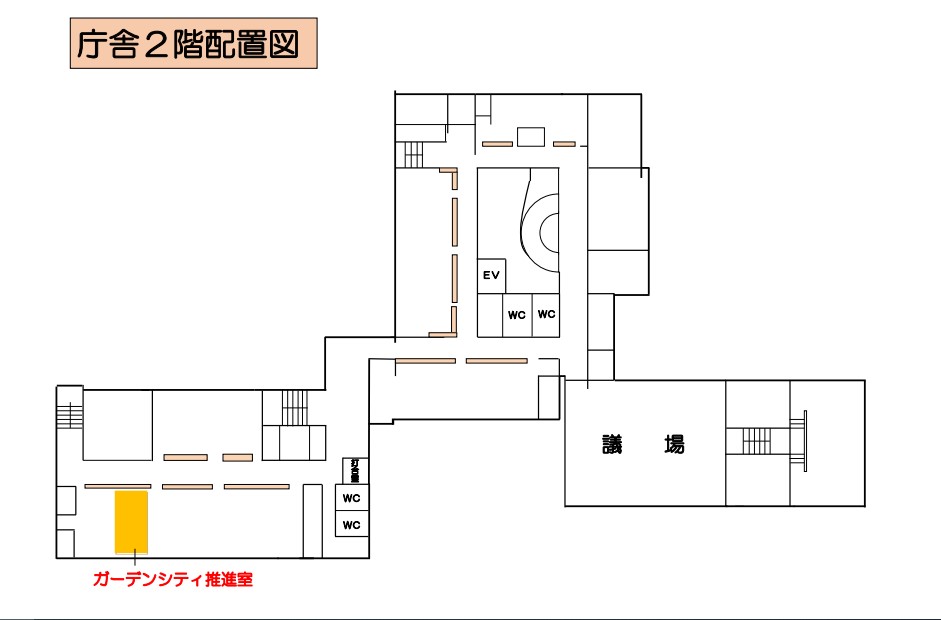 ガーデンシティ推進室の案内図