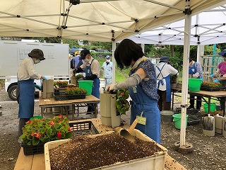 9/10花サポ植替え