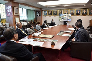 20241120表敬訪問の様子（東大場花の会）