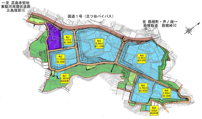 三ツ谷工業団地　土地利用計画図（概要）