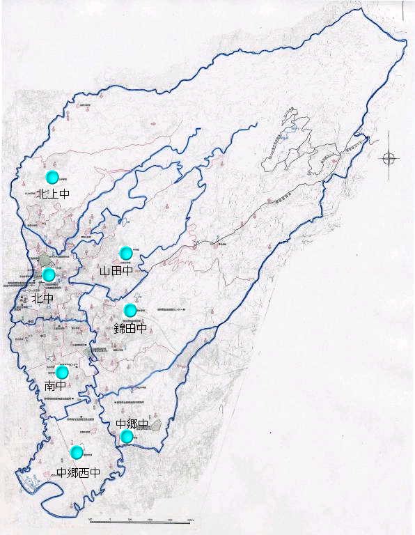 中学校学区図