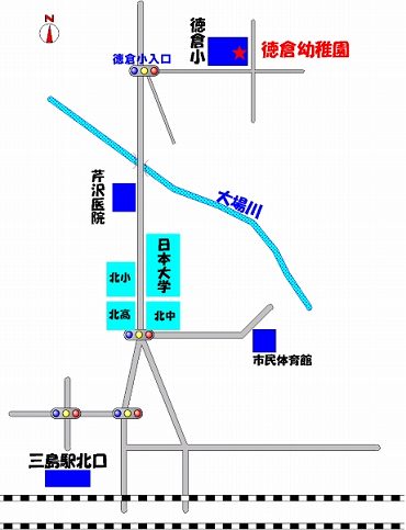 徳倉幼稚園の案内図