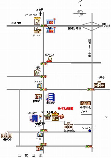 松本幼稚園の案内図