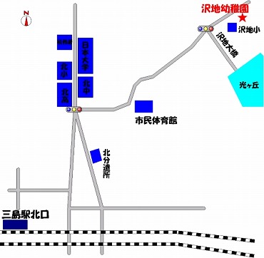 沢地幼稚園の案内図