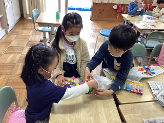 写真：一年生との交流