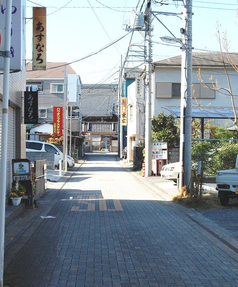 阿闍梨小路から伊豆国分寺を望む